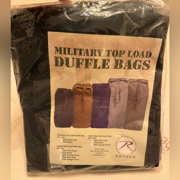 ROTHCO HEAVYWEIGHT TOP LOAD CANVAS DUFFLE BAG - Picture 2 of 2